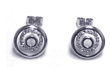wholesale sterling silver round cz stud earrings