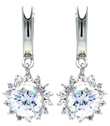 wholesale sterling silver sun cz earrings