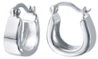 wholesale silver 'u' shaped hoop earrings