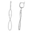 wholesale silver figure 8 cz earrings