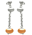 sterling silver two tone wire bead stud earrings