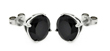 wholesale silver black cz stud earrings