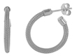 wholesale sterling silver super thin hoop chaintexture earrings