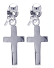 wholesale silver cross stud earrings