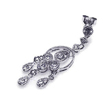 wholesale sterling silver cz three stranded earrings
