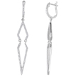 wholesale silver geomtetric cz earrings
