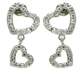 wholesale sterling silver heart cz earrings