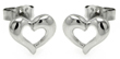 wholesale silver heart stud earrings