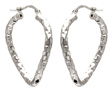 wholesale sterling silver heart hoop earrings
