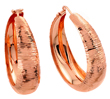 sterling silver rose gold plated hoop earrings