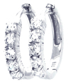 wholesale sterling silver cz hoop earrings