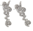 wholesale sterling silver love cz stud earrings