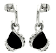 wholesale sterling silver cz black teardrop onyx stud earrings