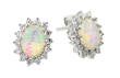 wholesale silver opal sun cz stud earrings