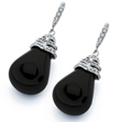 wholesale sterling silver black pear teardrop cz stud earrings