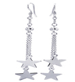 wholesale sterling silver two wire solid star hook earrings