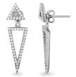 wholesale silver cz earrings
