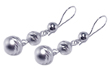wholesale sterling silver three graduated spheres hook earrings