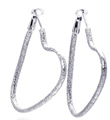 wholesale sterling silver heart cz hoop earrings