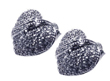 wholesale sterling silver heart cz stud earrings