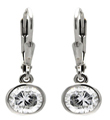 wholesale silver cz hook earrings