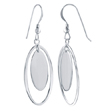 wholesale silver oval hook earrings