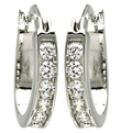 wholesale sterling silver cz hoop earrings