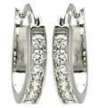 wholesale sterling silver cz hoop earrings