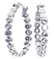 wholesale sterling silver round cz hoop earrings