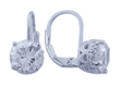 wholesale silver round cz hoop earrings