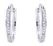 wholesale silver round cz hoop earrings