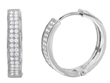 wholesale silver cz huggies hoop earrings