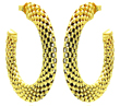 sterling silver two toned gold and black rhodium plated italian stud earrings