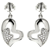 wholesale sterling silver micro pave heart cz earrings