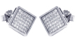 wholesale sterling silver micro pave princess earrings