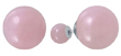 wholesale sterling silver trendy pink synthetic pearl earrings
