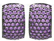 wholesale silver pave purple cz hoop earrings