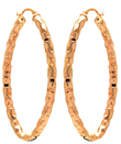 sterling silver rose gold plated oval hoop earrings