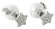 wholesale silver star moon pearl stud earrings