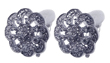 wholesale silver flower cluster cz stud earrings