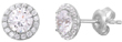 wholesale silver cz stud earrings