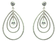 wholesale silver round teardrop cz stud earrings