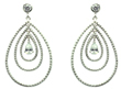 wholesale silver round teardrop cz stud earrings