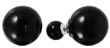 wholesale sterling silver trendy black synthetic pearl earrings