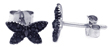 wholesale silver black butterflycz post earrings