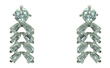 wholesale silver rectangle baguette cz chandelier stud earrings