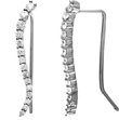 wholesale silver cz climbing earrings