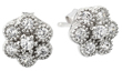 wholesale silver cluster cz earrings