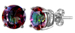 wholesale silver round cz basket set stud earrings