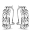 wholesale sterling silver 3 strang cz earrings